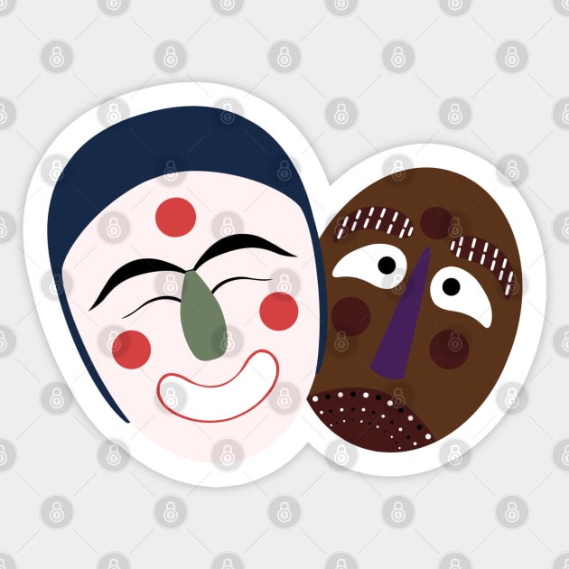 Korean traditional masks Sticker by Wadul